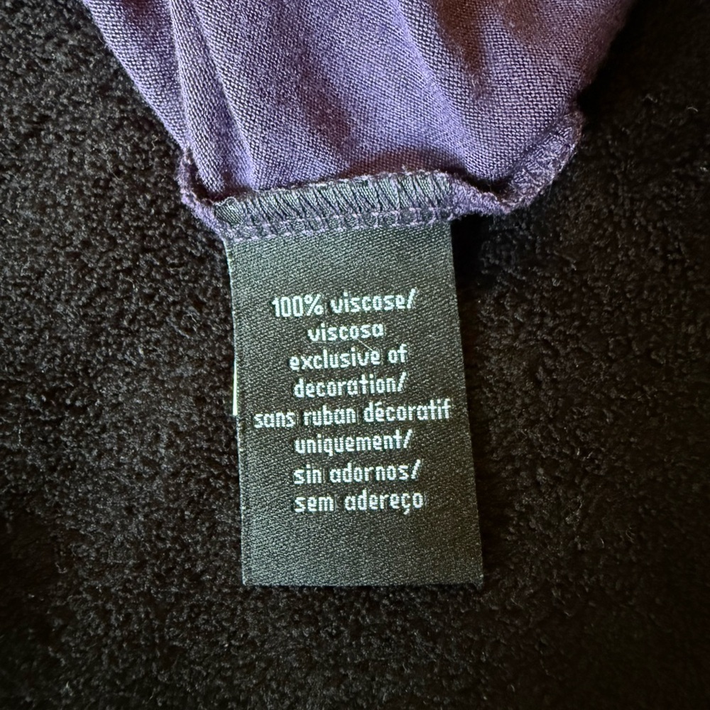 Calvin Klein Purple Embellished Long Sleeve Blouse - Picture 6 of 6
